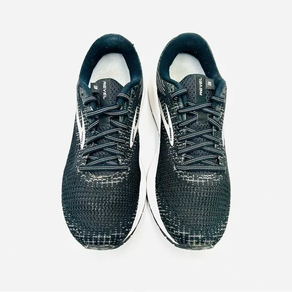 Brooks running shoes Revel 3 Running Shoes Black White Sneakers women size 7.5 - Picture 8 of 10